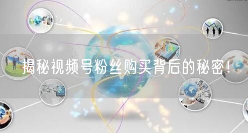 揭秘视频号粉丝购买背后的秘密！
