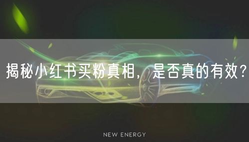 揭秘小红书买粉真相，是否真的有效？