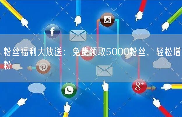 粉丝福利大放送：免费领取5000粉丝，轻松增粉