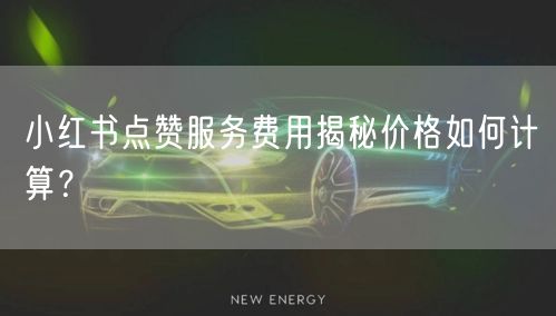 小红书点赞服务费用揭秘价格如何计算？