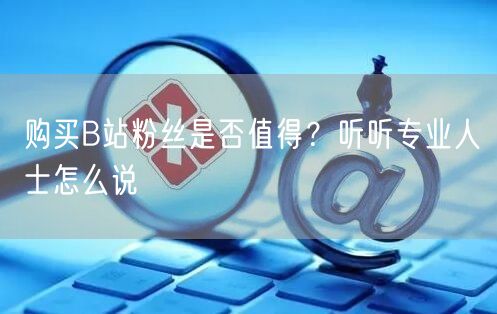 购买B站粉丝是否值得？听听专业人士怎么说