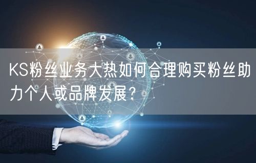 KS粉丝业务大热如何合理购买粉丝助力个人或品牌发展？