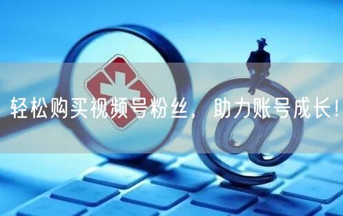 轻松购买视频号粉丝，助力账号成长！