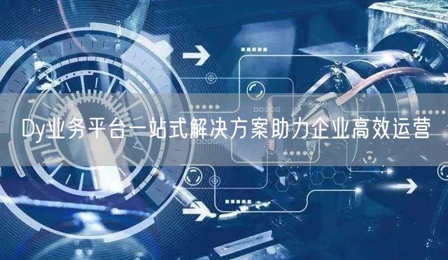 Dy业务平台一站式解决方案助力企业高效运营