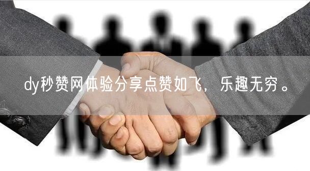 dy秒赞网体验分享点赞如飞，乐趣无穷。