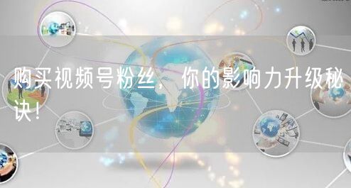 购买视频号粉丝，你的影响力升级秘诀！
