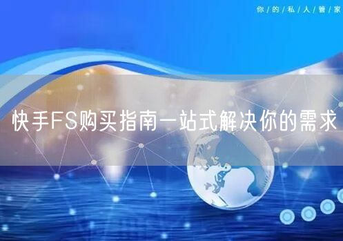 快手FS购买指南一站式解决你的需求