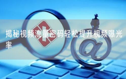 揭秘视频流量密码轻松提升视频曝光率