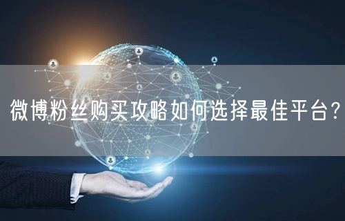 微博粉丝购买攻略如何选择最佳平台？