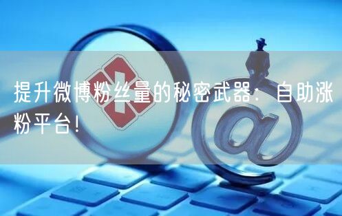 提升微博粉丝量的秘密武器：自助涨粉平台！