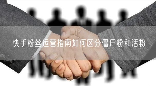 快手粉丝运营指南如何区分僵尸粉和活粉