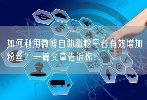 如何利用微博自助涨粉平台有效增加粉丝？一篇文章告诉你！