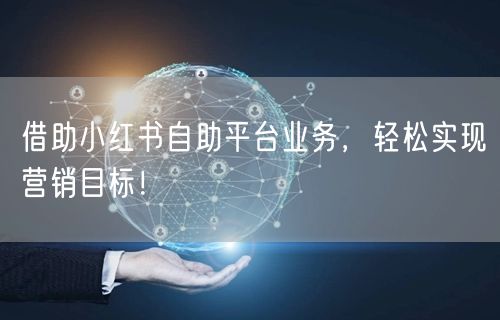 借助小红书自助平台业务，轻松实现营销目标！