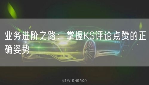 业务进阶之路：掌握KS评论点赞的正确姿势