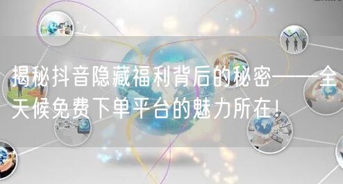 揭秘抖音隐藏福利背后的秘密——全天候免费下单平台的魅力所在！