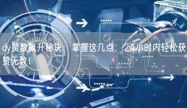 dy赞数飙升秘诀：掌握这几点，24小时内轻松获赞无数！