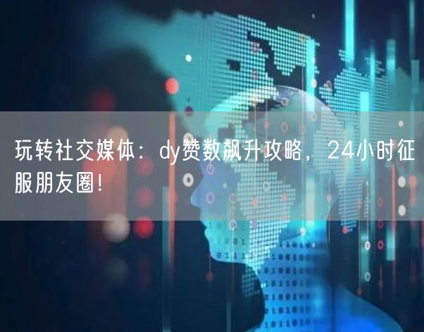 玩转社交媒体：dy赞数飙升攻略，24小时征服朋友圈！