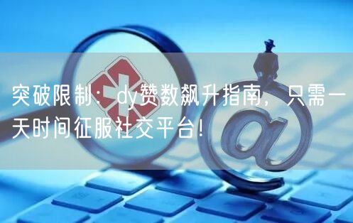 突破限制：dy赞数飙升指南，只需一天时间征服社交平台！