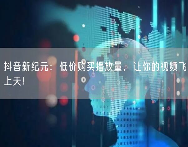 抖音新纪元：低价购买播放量，让你的视频飞上天！