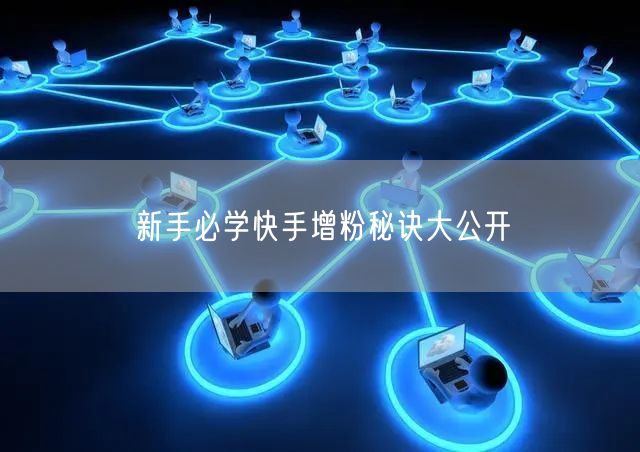 新手必学快手增粉秘诀大公开