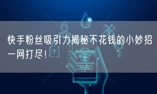 快手粉丝吸引力揭秘不花钱的小妙招一网打尽！