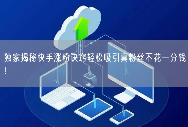 独家揭秘快手涨粉诀窍轻松吸引真粉丝不花一分钱！
