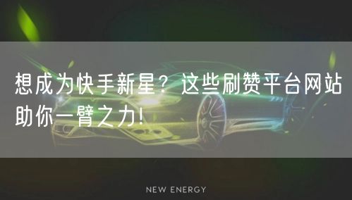 想成为快手新星？这些刷赞平台网站助你一臂之力！