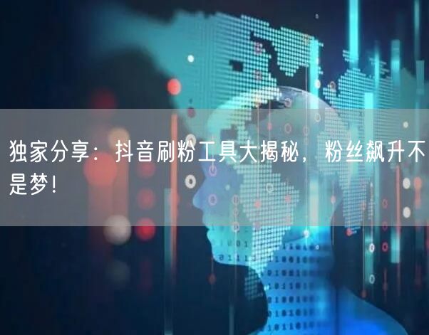 独家分享：抖音刷粉工具大揭秘，粉丝飙升不是梦！
