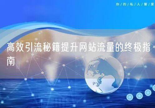 高效引流秘籍提升网站流量的终极指南