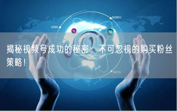 揭秘视频号成功的秘密：不可忽视的购买粉丝策略！