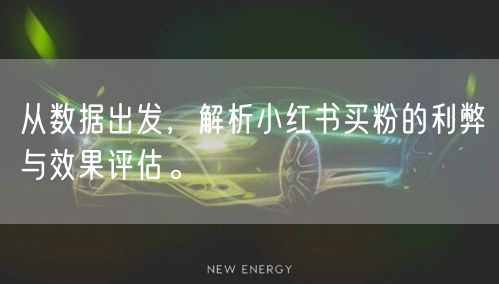 从数据出发，解析小红书买粉的利弊与效果评估。