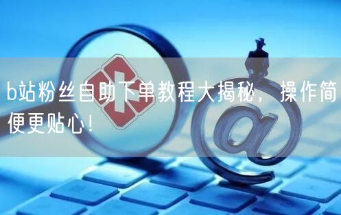 b站粉丝自助下单教程大揭秘，操作简便更贴心！