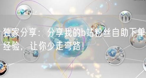 独家分享：分享我的b站粉丝自助下单经验，让你少走弯路！