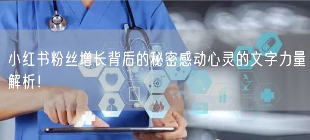 小红书粉丝增长背后的秘密感动心灵的文字力量解析！