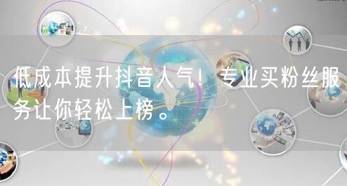 低成本提升抖音人气！专业买粉丝服务让你轻松上榜。