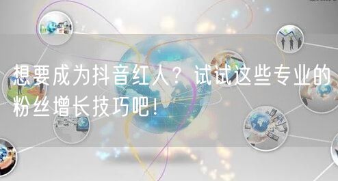 想要成为抖音红人？试试这些专业的粉丝增长技巧吧！