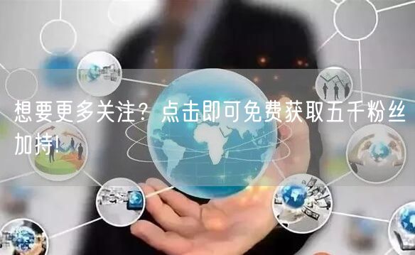 想要更多关注？点击即可免费获取五千粉丝加持!