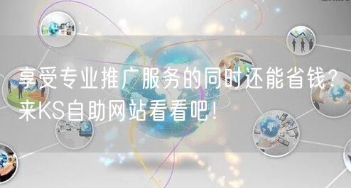 享受专业推广服务的同时还能省钱？来KS自助网站看看吧！