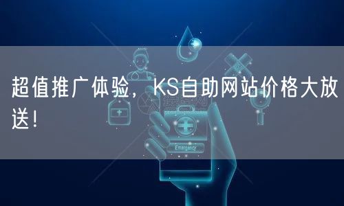 超值推广体验，KS自助网站价格大放送！