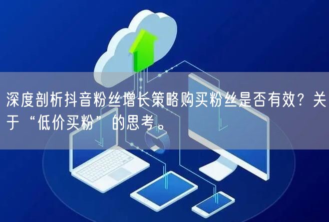 深度剖析抖音粉丝增长策略购买粉丝是否有效？关于“低价买粉”的思考。
