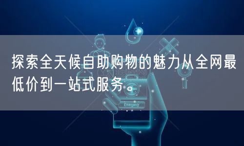 探索全天候自助购物的魅力从全网最低价到一站式服务。