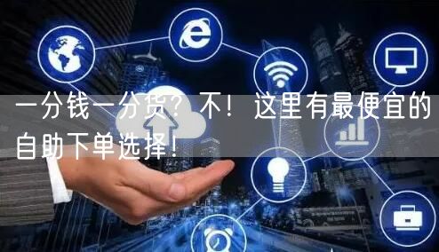 一分钱一分货？不！这里有最便宜的自助下单选择！