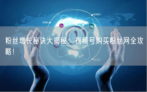 粉丝增长秘诀大揭秘：视频号购买粉丝网全攻略！