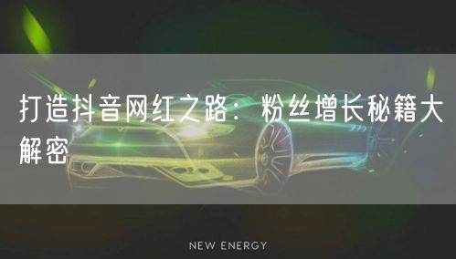 打造抖音网红之路：粉丝增长秘籍大解密